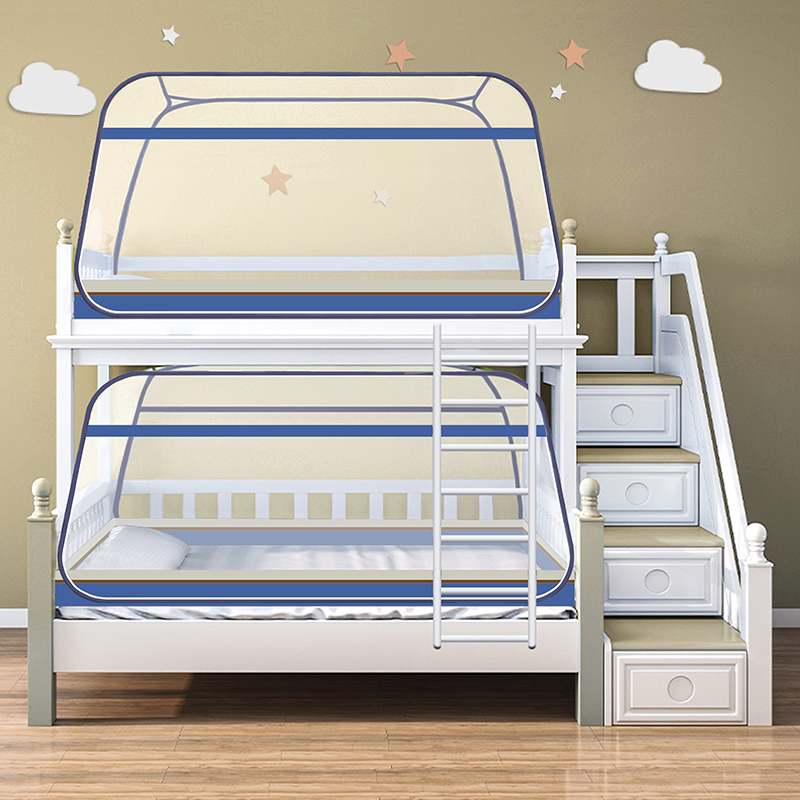 免安装蚊帐宿舍单人k0.9m子母床双层高低铁架实木床上下铺1.2米1.