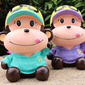 创意可爱猴子存钱罐 大号不怕摔猴年生肖储蓄罐儿童生日礼物摆件