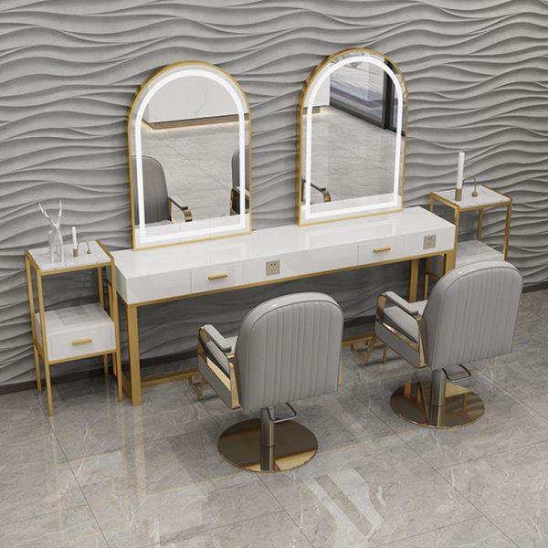 美发店实木镜台 网红带灯 理发专用柜子 一体镜 带灯影楼化妆镜台,商业/办公家具,理发镜台,淘宝优惠券,粉丝福利购,淘宝优惠卷