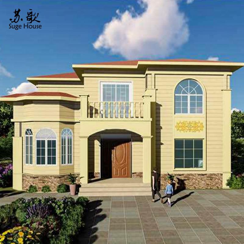 按需求设计建造农村新型轻钢龙骨结构别墅住宅阳光房集成房屋安装