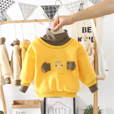 男童卫衣加绒秋冬天半高领洋派儿童4中小童3宝宝加厚1保暖立领2岁