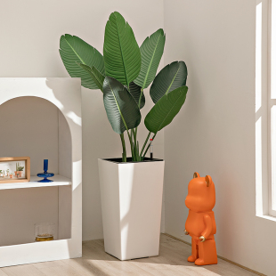 自动吸水懒人树脂花盆免浇水大绿萝花卉家用大号阳台简约双层花盆