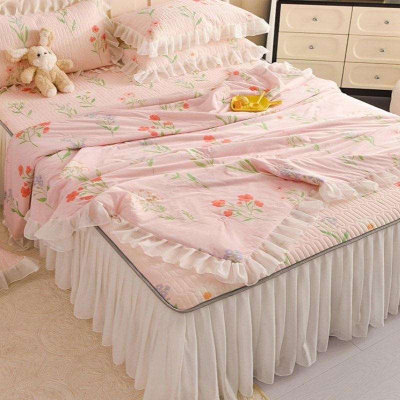 2024新款乳胶冰丝凉席夏凉被四件套夏被床裙款空调被凉感丝软席子,床上用品,乳胶席,淘宝优惠券,粉丝福利购,淘宝优惠卷