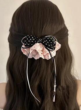 高颜值Lolita结蕾丝裙摆发夹顶夹