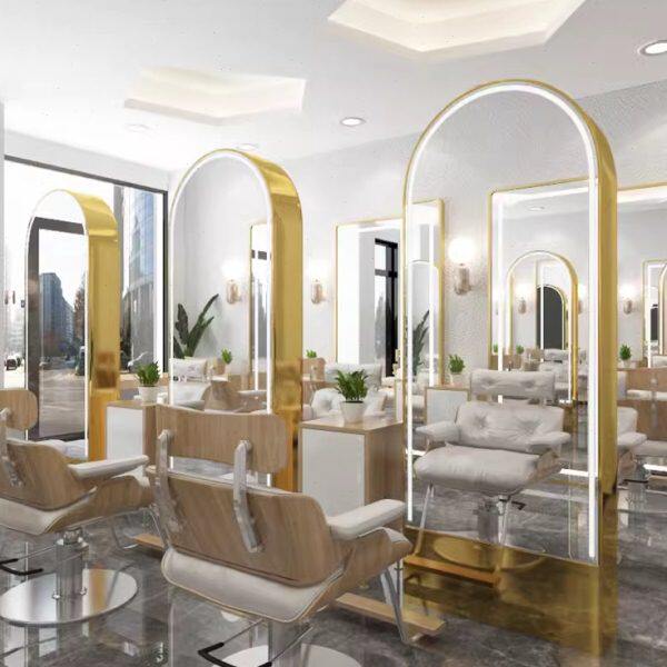 理发店专用落地双面镜台网红专用挂墙单面镜台时尚简约落地双面镜