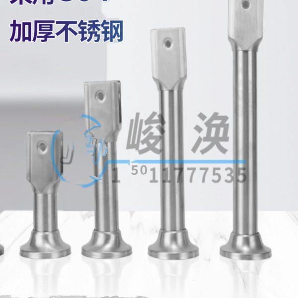 304不锈钢加厚公共厕所夹板隔板支撑脚卫生间隔断五金配件洗手间