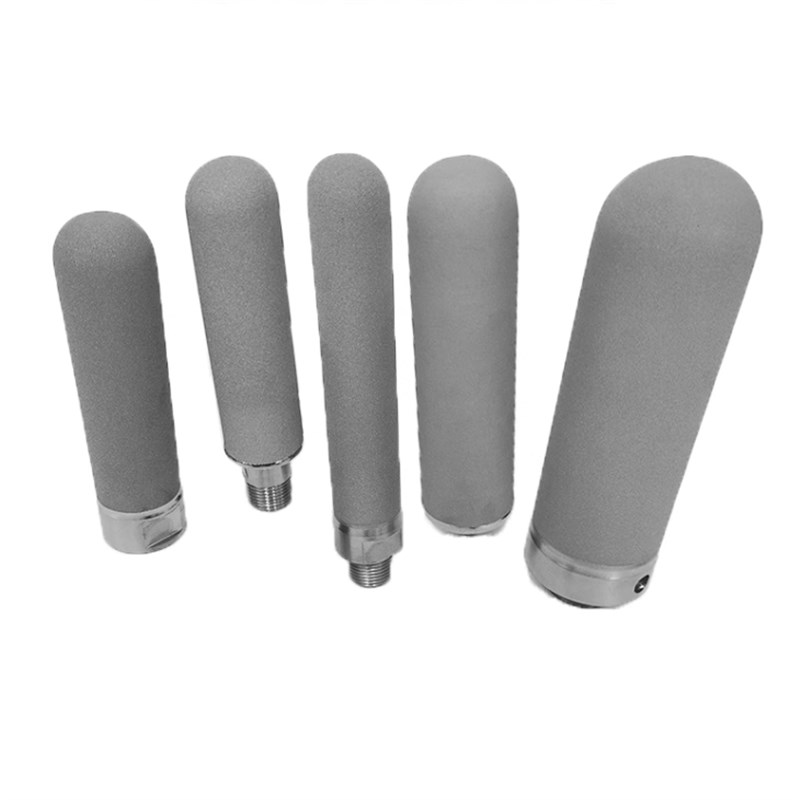 滤芯定制钛蒸汽曝气过o滤合金烧结网滤芯棒316L不锈钢上料机粉尘