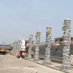 华表龙柱石雕盘龙文化柱大理石广场华表龙柱石材龙柱雕刻可安装