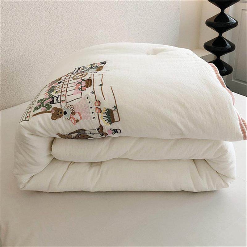 儿童可爱卡通刺绣全棉水洗棉被芯柔软舒适春秋被加厚冬被单双人被,特色手工艺,其他特色工艺品,淘宝优惠券,粉丝福利购,淘宝优惠卷