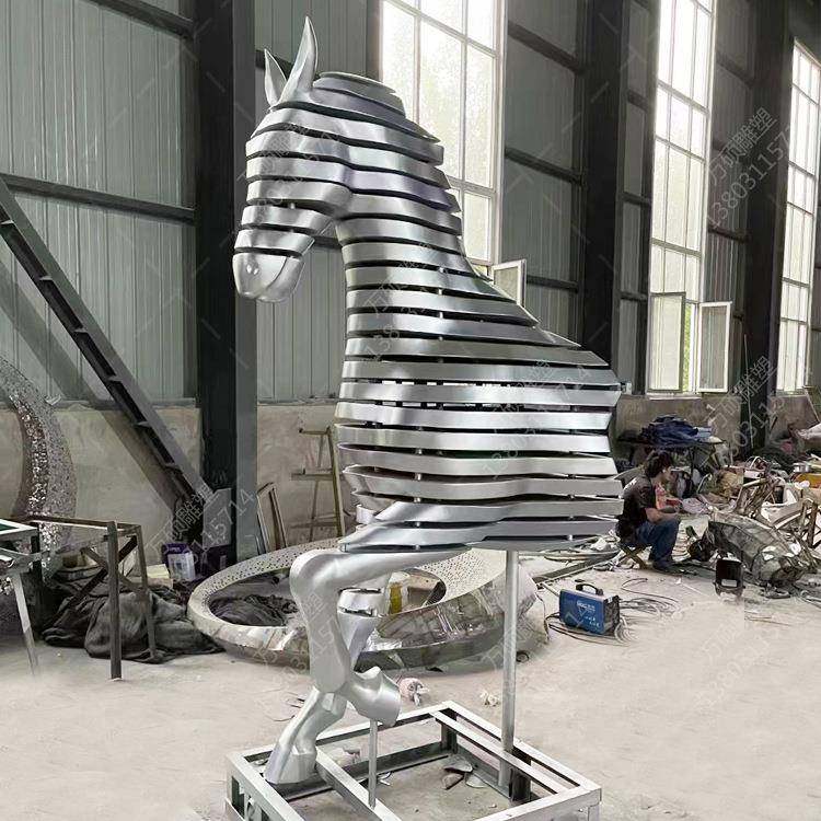 大型不锈钢雕塑制作镜面抽象切条马落地摆件户外园林水景景观雕塑,清洗/食品/商业设备,风口/风叶/风机配件,淘宝优惠券,粉丝福利购,淘宝优惠卷