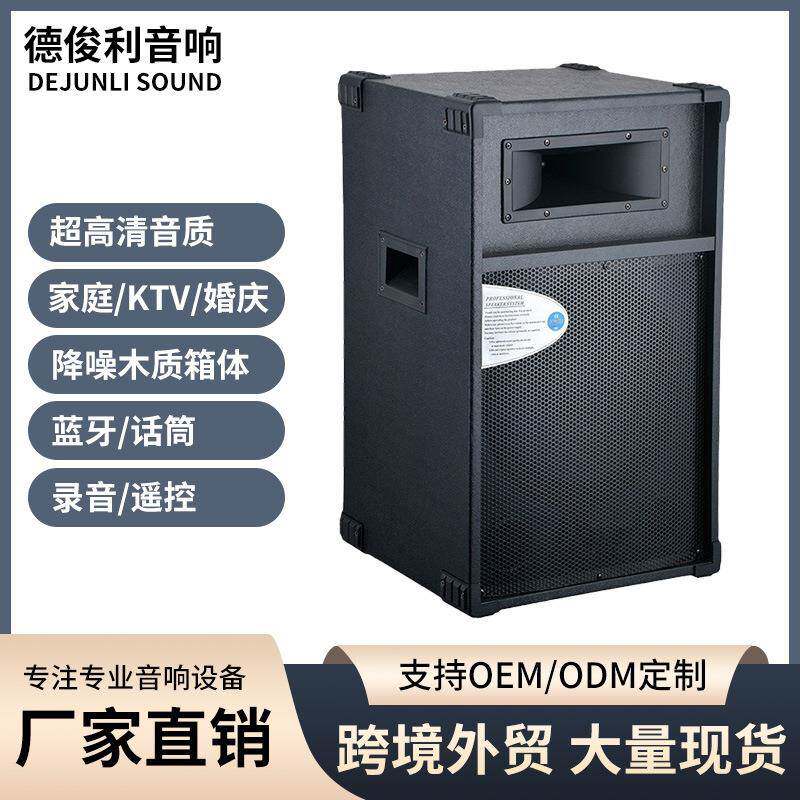 专业舞台演出音响单15寸单喇叭家庭K歌户外婚庆木质广场舞音箱