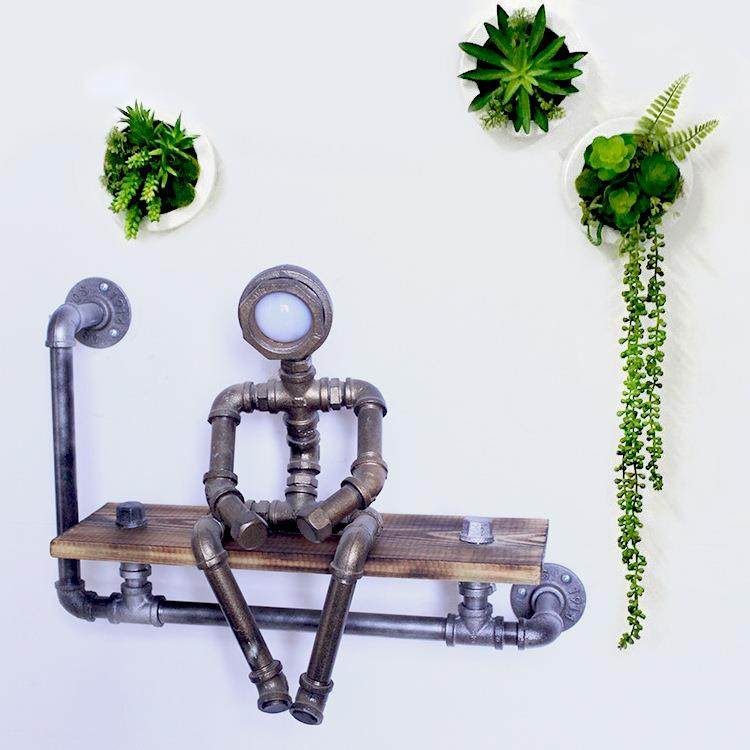 loft工业风复古铁艺书架壁挂置物架水管隔板架艺术展示架子,特色手工艺,其他特色工艺品,淘宝优惠券,粉丝福利购,淘宝优惠卷