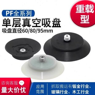 1.25单层肋纹防滑真空吸盘开箱机机械手工业治具 M12