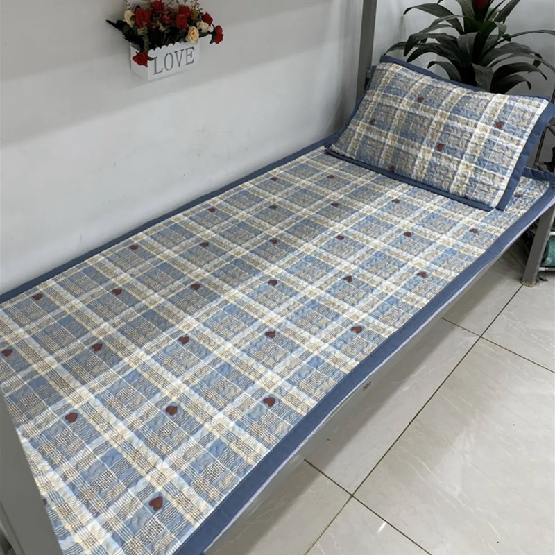 四季款学生宿舍单人床盖单件防滑加厚床单K双面可用简约夹棉沙发