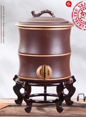 10L12L14L16L20L22L紫砂水缸过滤大号粗陶储水罐水缸带龙头蓄水桶