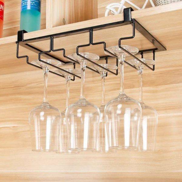 免钉不伤柜红酒杯架倒挂酒柜酒杯架免打孔酒杯橱柜脚杯收纳酒架,收纳整理,红酒架,淘宝优惠券,粉丝福利购,淘宝优惠卷