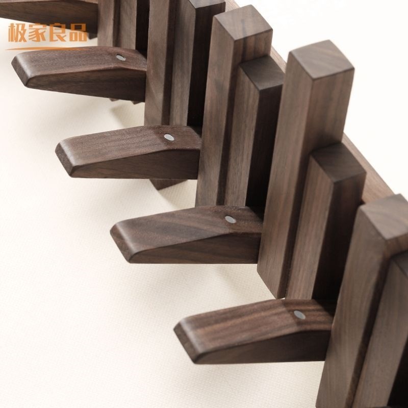 实木黑色挂衣架钢琴键挂钩创意墙上壁HF挂衣钩入户门进门玄关衣帽