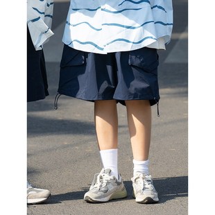男街头流行短裤 日系阿美咔叽宽松多口袋五分裤 女 夏季 水曜日定休