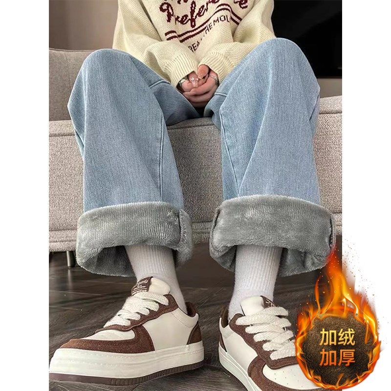 胖mm大码女装可调节腰围加绒牛仔裤女胖妹妹加厚显瘦保暖阔腿裤子,女装/女士精品,大码裤装,淘宝优惠券,粉丝福利购,淘宝优惠卷