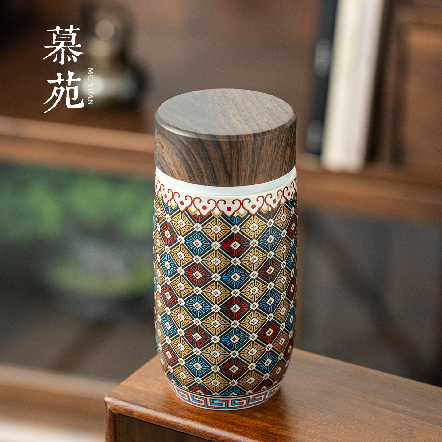 慕苑唐风如意鎏银保温杯男士长辈高端茶杯随身养生银离子水杯礼物