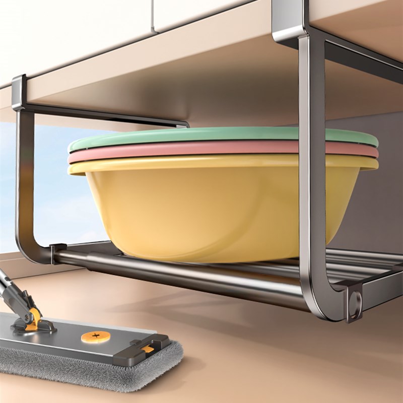 新款伸缩洗漱台脸盆架子卫生间放盆神H器洗手台洗澡悬挂脸盆置物