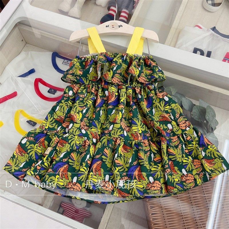 韩国中小童装 21夏季新款女童宝宝碎花拼色吊带连衣裙洋气清爽F7,童装/婴儿装/亲子装,连衣裙,淘宝优惠券,粉丝福利购,淘宝优惠卷