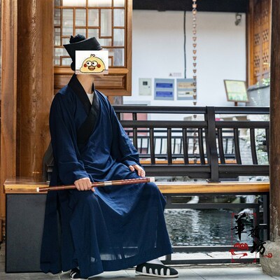 华韵坊 定制 夏季 抗皱 速干 便携长褂 传统道装服饰