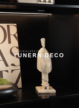 现代简约样板房间家居玄关抽象人物软装饰品桌面复古创意雕塑摆件