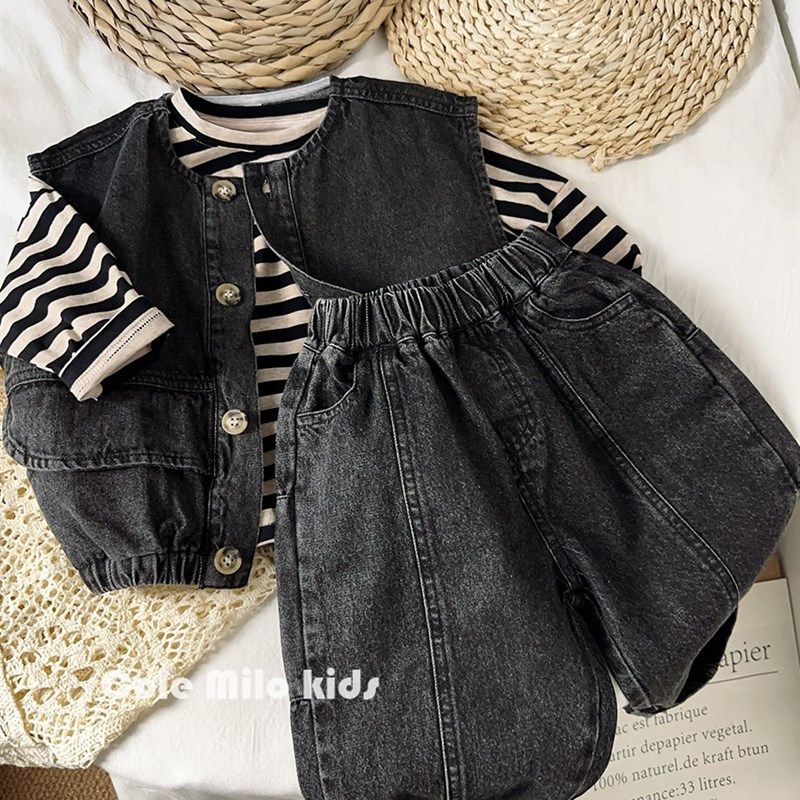 韩版好穿儿童大口袋牛仔马甲男童马夹女童坎肩春秋款宝宝上衣背心,童装/婴儿装/亲子装,马甲,淘宝优惠券,粉丝福利购,淘宝优惠卷