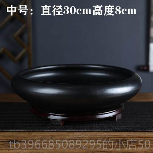 高档景德镇陶鱼缸桌面大金鱼龟缸瓷盆睡盆莲水仙莲花盆缸饰品