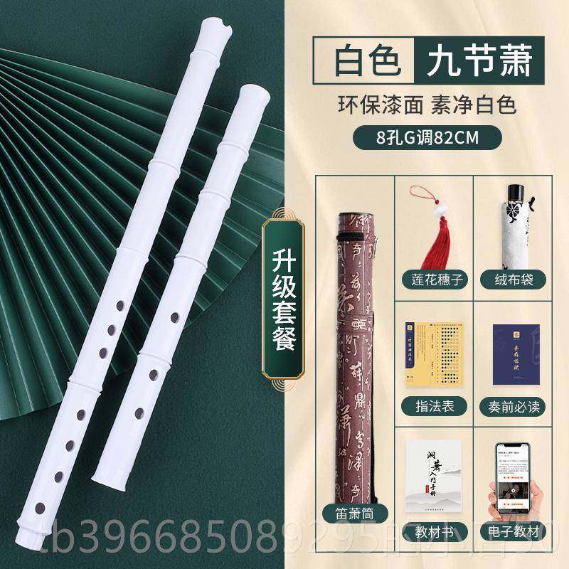 高档初学入萧门九节洞箫笛乐器专演奏八孔古树脂G调不裂山河玉箫