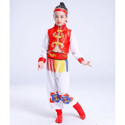 高档儿童蒙演出服男蒙童古族筷子舞蹈服装古驯马小荷风采舞动女的