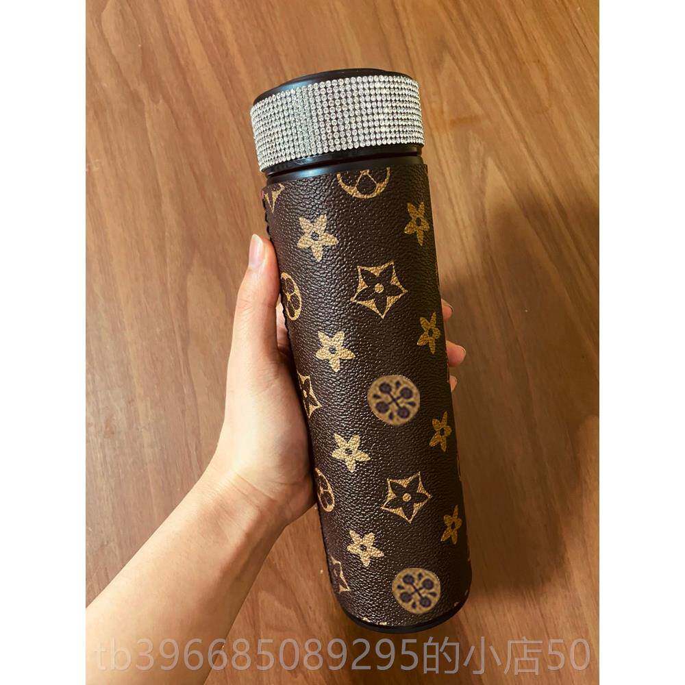 高档网量红钻石保温杯女ins携风便大容智能显温度防摔水杯学生茶