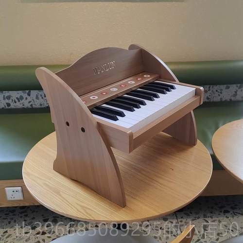 高档曼启伦儿童钢琴25键电子琴质小钢琴木学家用宝宝玩具蒙周初岁