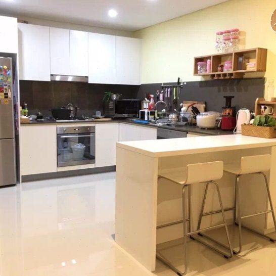 家用开放式厨房小吧台餐桌一体客餐厅多功能靠墙隔断木柜现代简约