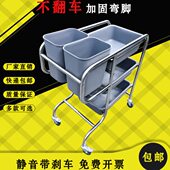 不锈钢收碗车餐厅收台收餐车工具手推酒店餐盆收集车商用静音