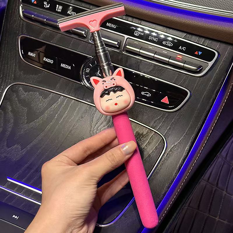 蜡笔小新汽车后视镜多功能伸缩雨刮器防雨神器刮雪车窗玻璃除雾水