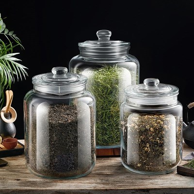 速发茶叶罐玻璃密封罐大号陈z皮储存罐普洱白茶商用瓶储物北金