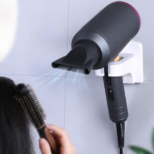 可折叠吹风机挂架浴室支架吹风筒理发店梳子壁挂置物架免打孔安装