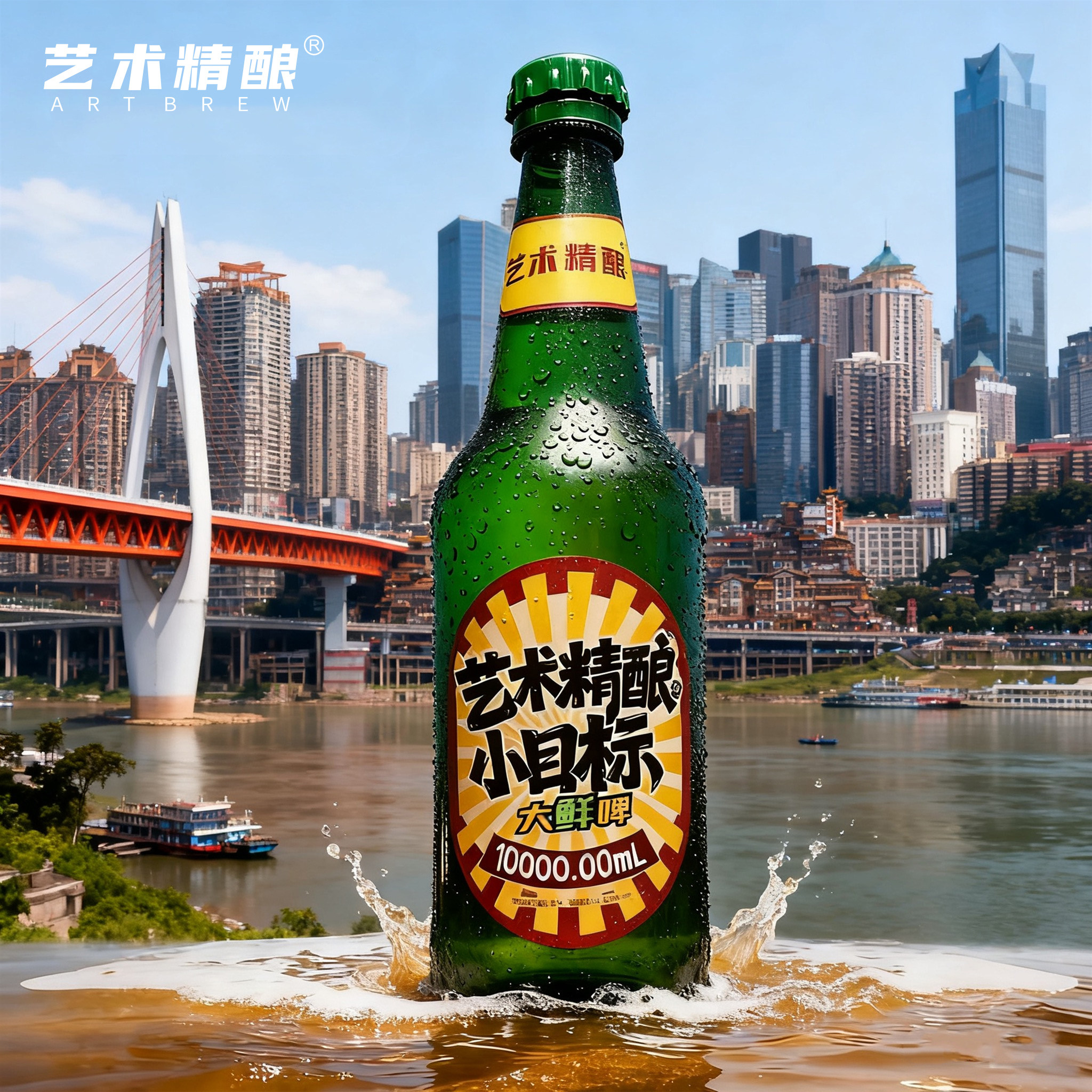 艺术精酿啤酒一个小目标大鲜啤10L大桶重庆网红原浆爆款大瓶20斤