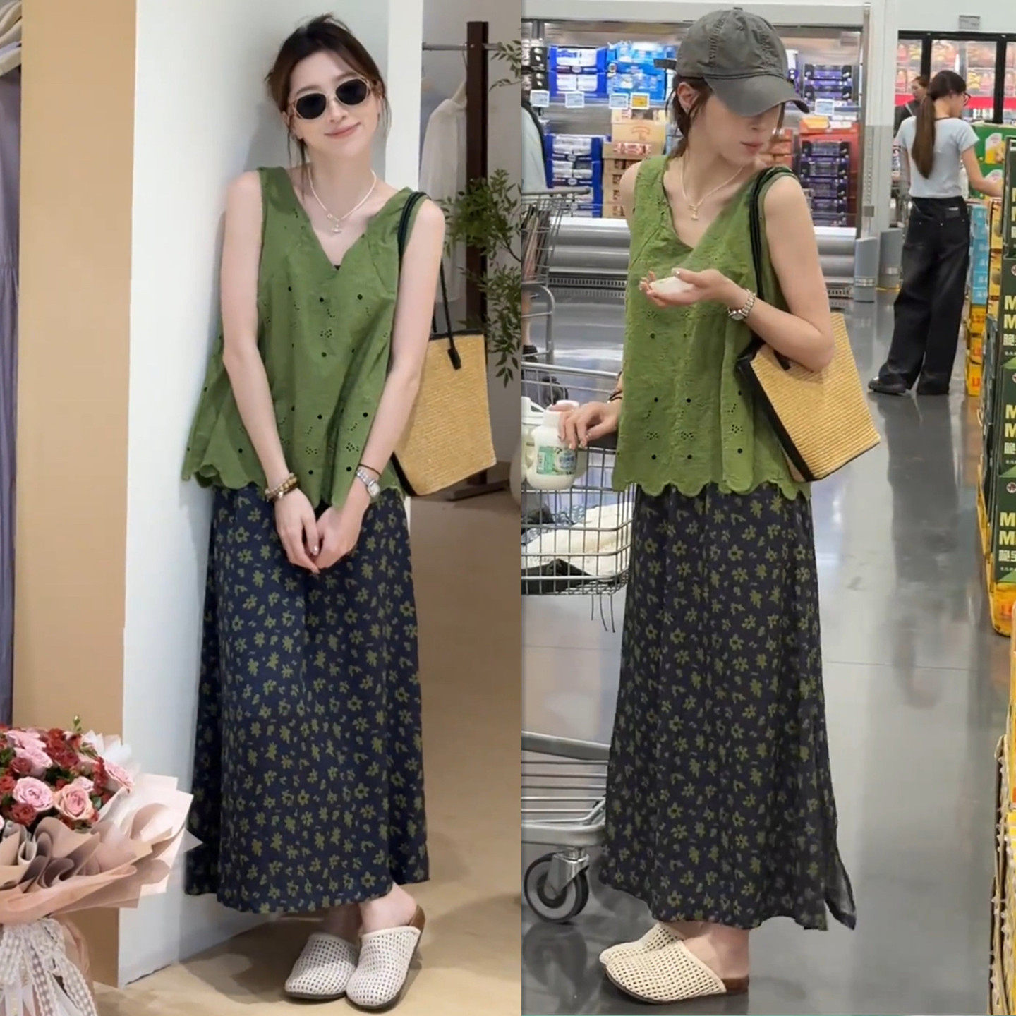 超好看时尚套装女夏季蕾