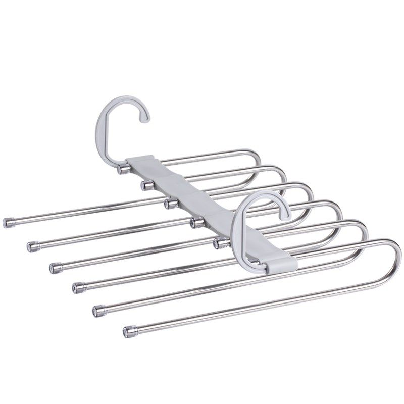 裤架家用衣柜挂衣裤子不锈钢收纳神器宿舍魔术多层多功能折叠衣架,收纳整理,金属衣架,淘宝优惠券,粉丝福利购,淘宝优惠卷