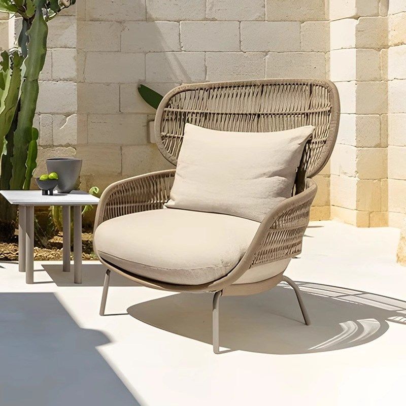 户外藤编沙发花园阳台民宿单人藤椅别墅庭院露天休闲岩板茶几组合,住宅家具,户外沙发,淘宝优惠券,粉丝福利购,淘宝优惠卷