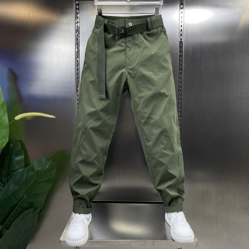 春夏2024新款工装休闲裤男网红潮牌宽松直筒九分裤青年百搭哈伦裤图片
