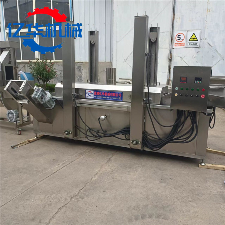 薯塔油炸机 连续式炸串设备厂家定制 全自动蔬菜串上浆油炸生产线