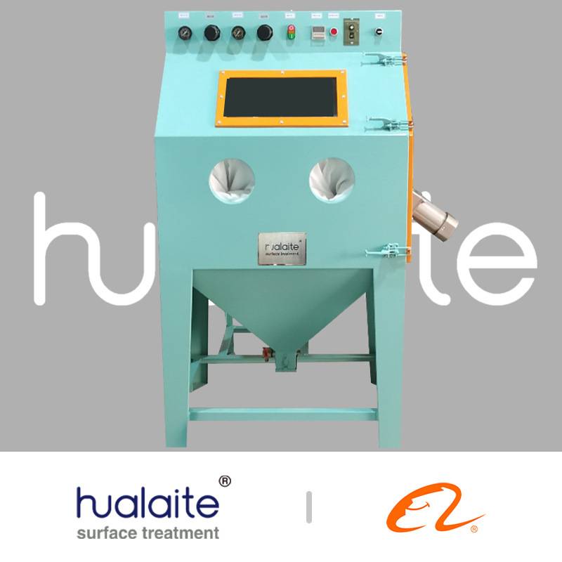 圆形转盘喷沙设备 五金铝制锁具卡扣喷涂喷砂电泳滚蓝小型喷砂机