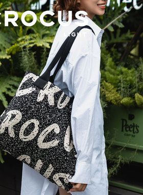 CROCUS Light系列黑夜繁星 法式百搭单肩大容量通勤字母托特包女