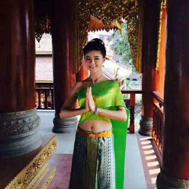 泰式披肩 泰服披纱 泰服配饰 百褶披巾 纯色披纱披巾 折折披肩