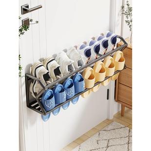 壁挂式门后鞋架挂在门上的鞋架子浴室拖鞋架子免打孔鞋子收纳神器