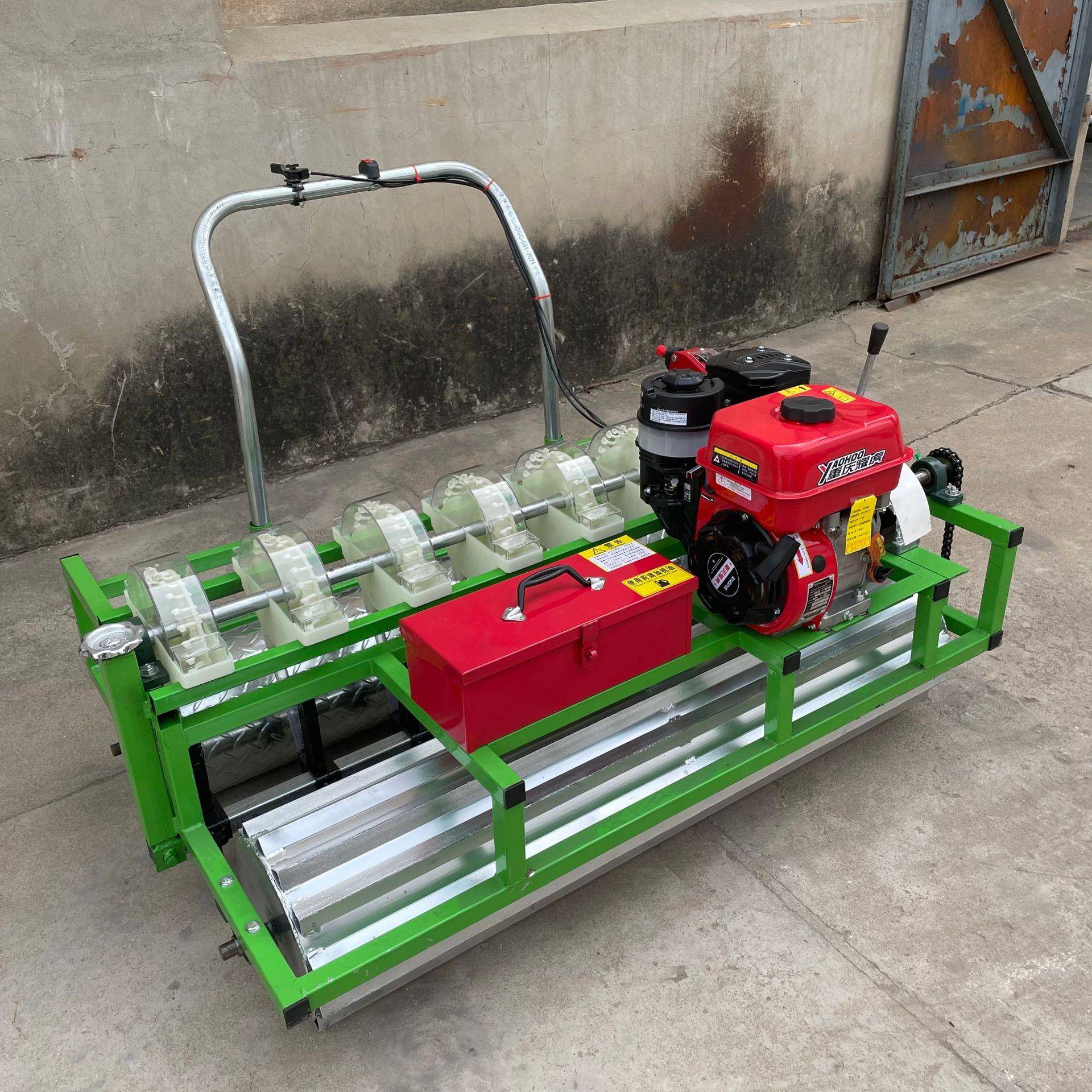 汽油动力手推娃娃菜免间苗种植机多行多排勺式播种机草籽精播机